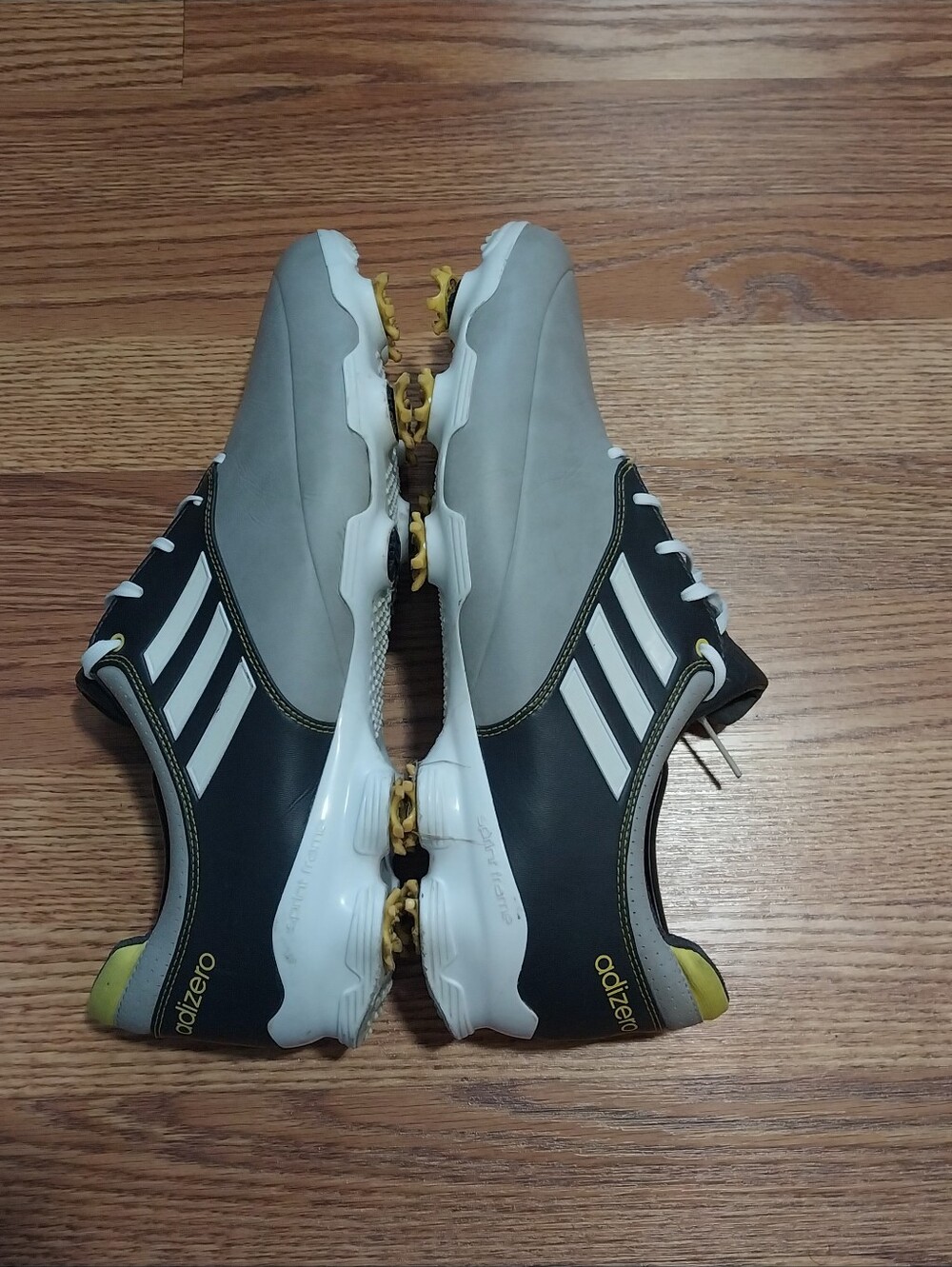 Adidas Adizero Golf Shoes Mens Size 12 Gray Spiked Athletic Golf Sneakers